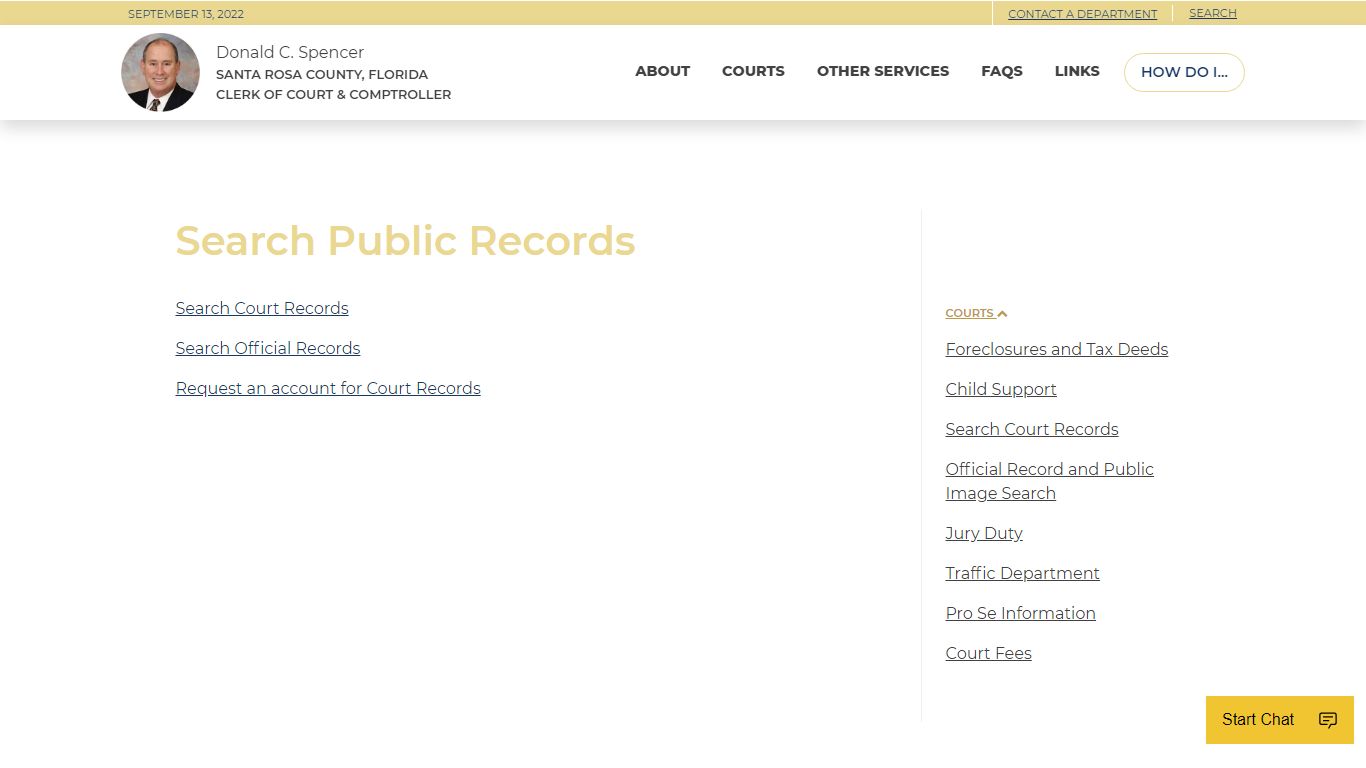 Search Public Records - Santa Rosa County, FL Clerk of Court & Comptroller